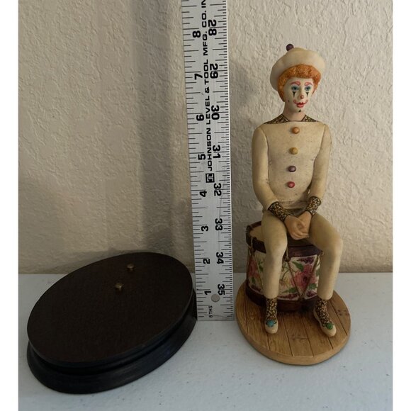 1984 Schmid Border Fine Arts Clown Figurine On Drum Handcrafted In Scotland - Picture 11 of 11